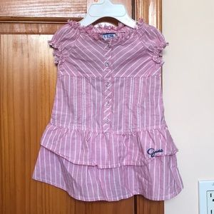 Guess Pink Striped Flare Sundress — 12M 👶🏻